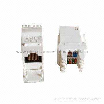 180° CAT5e/6 Keystone Jacks, Fit for RJ45 Plugs, High Reliability